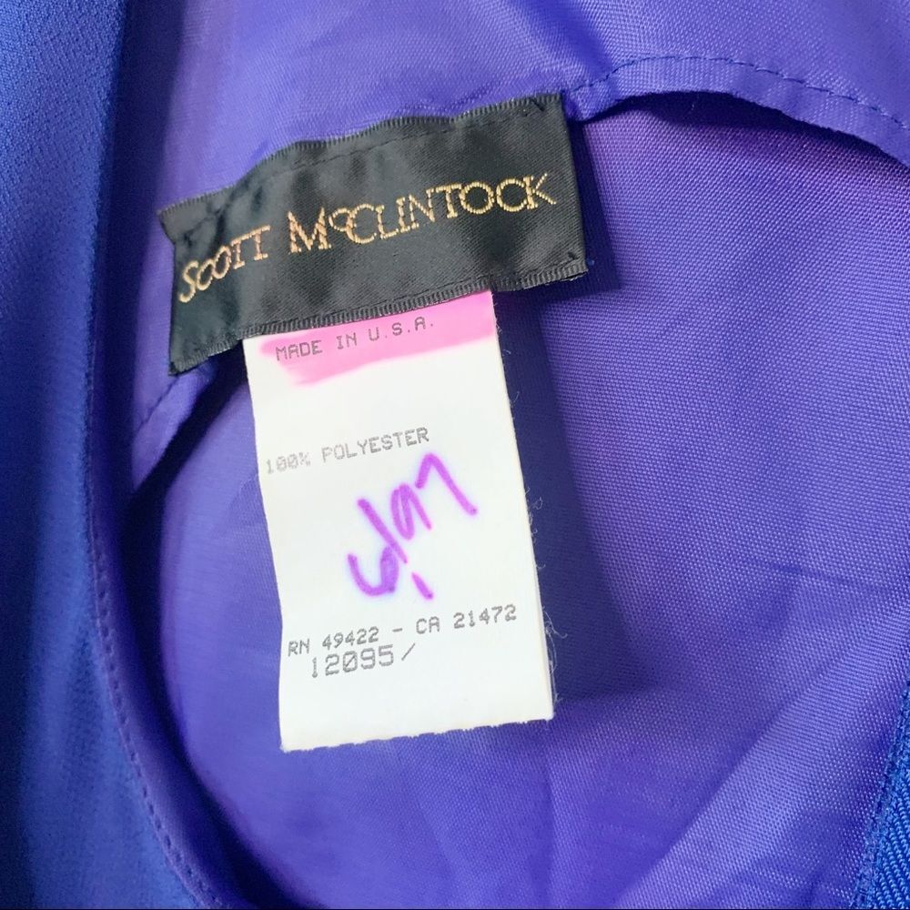 Scott McClintock Blue Sheath Sleeveless Knee Length Dress Size M Women - Picture 12 of 12